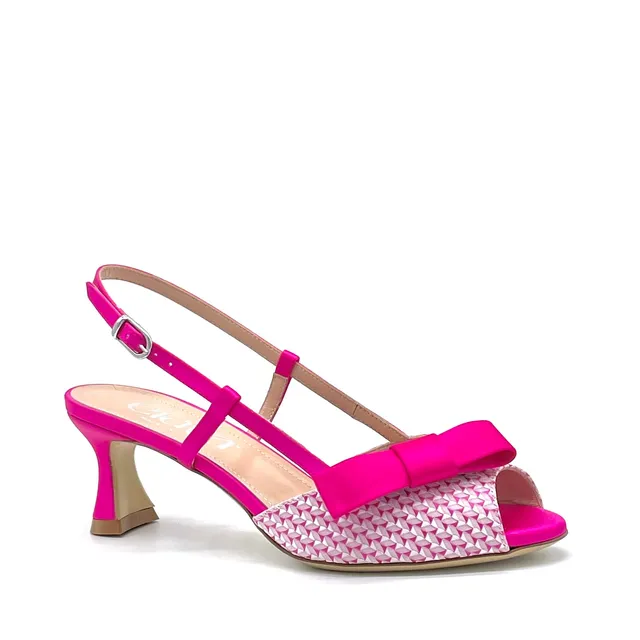 Elata 16101 sandales satin fuchsia 5,5 cm