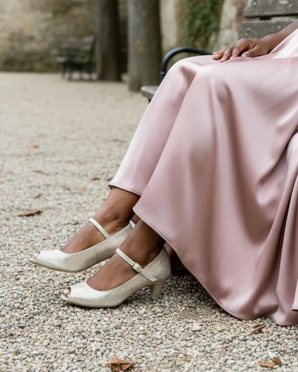 Dessine Moi Un Soulier escarpin irisé champagne 34,5