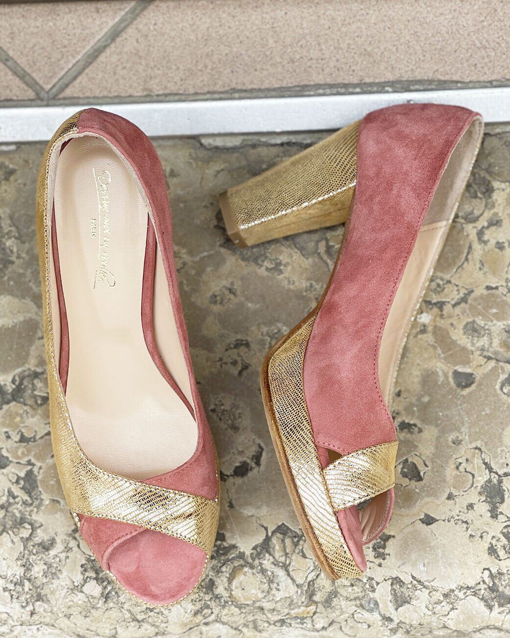 Dessine Moi Un Soulier Plateforme escarpin rose thé 37