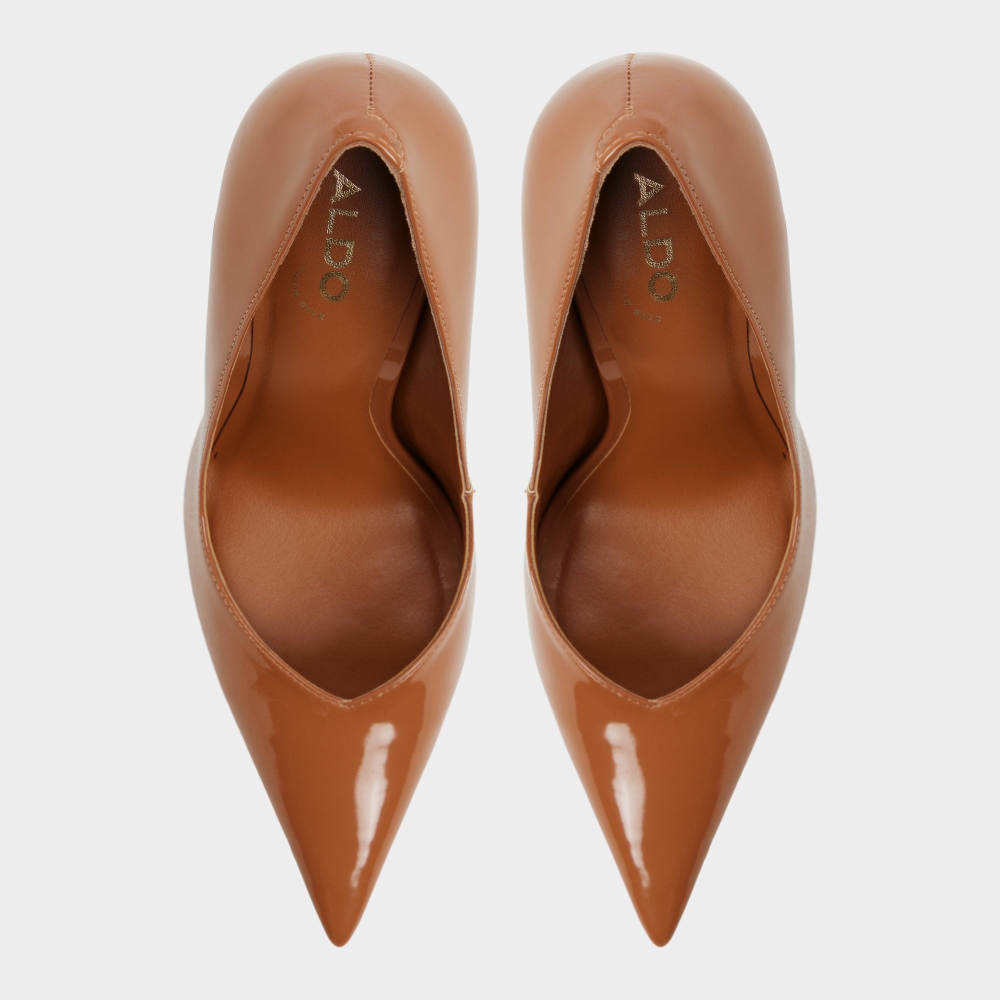 ALDO Emelie escarpins vernis marron brillant