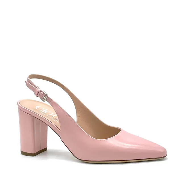 Elata 12150 slingback cuir rose talon 7,5 cm