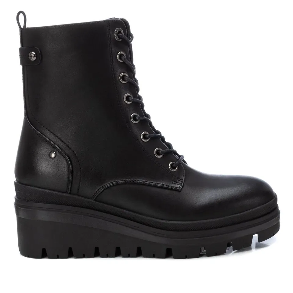 Carmela 16201101 bottines femme noires cuir compensées