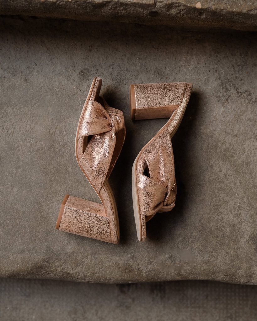 Dessine Moi Un Soulier Suzanne mule irisé or rose