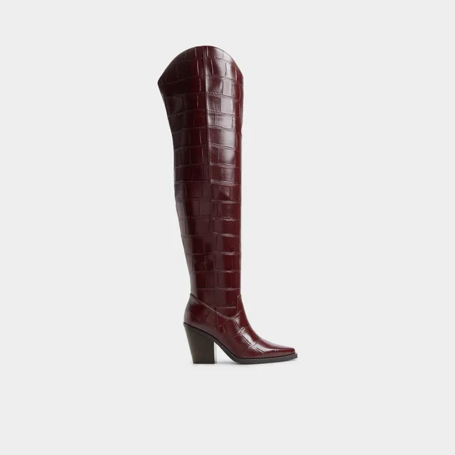 ALDO Dixy bottes cavalières femme bordeaux cuir