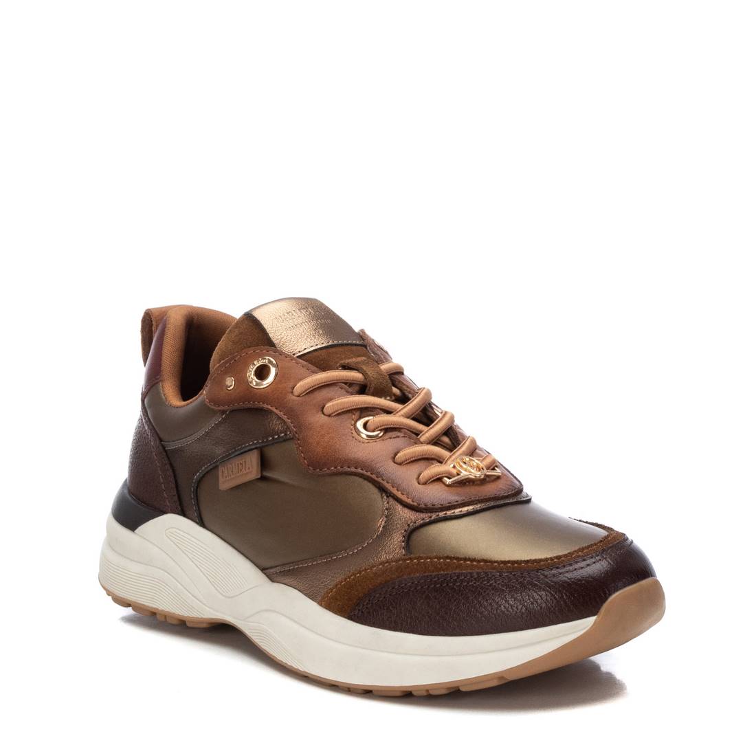 Carmela 16183904 tennis cuir marron lacets
