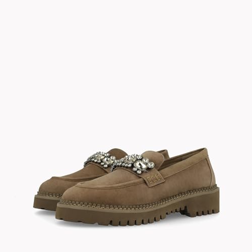Lodi A-TUL5727 mocassins marron cuir véritable