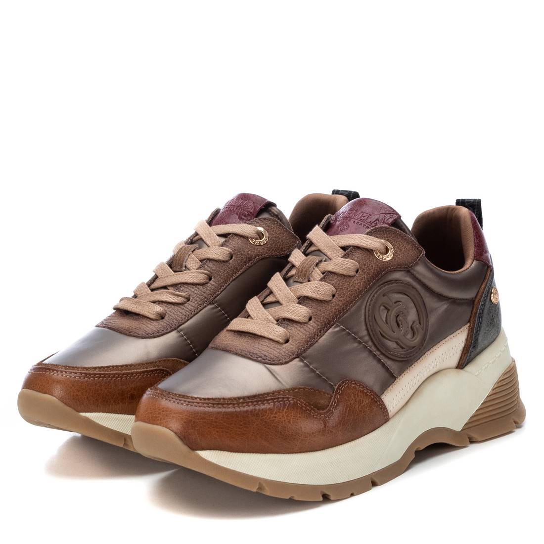 Carmela 16092803 baskets cuir nylon marron