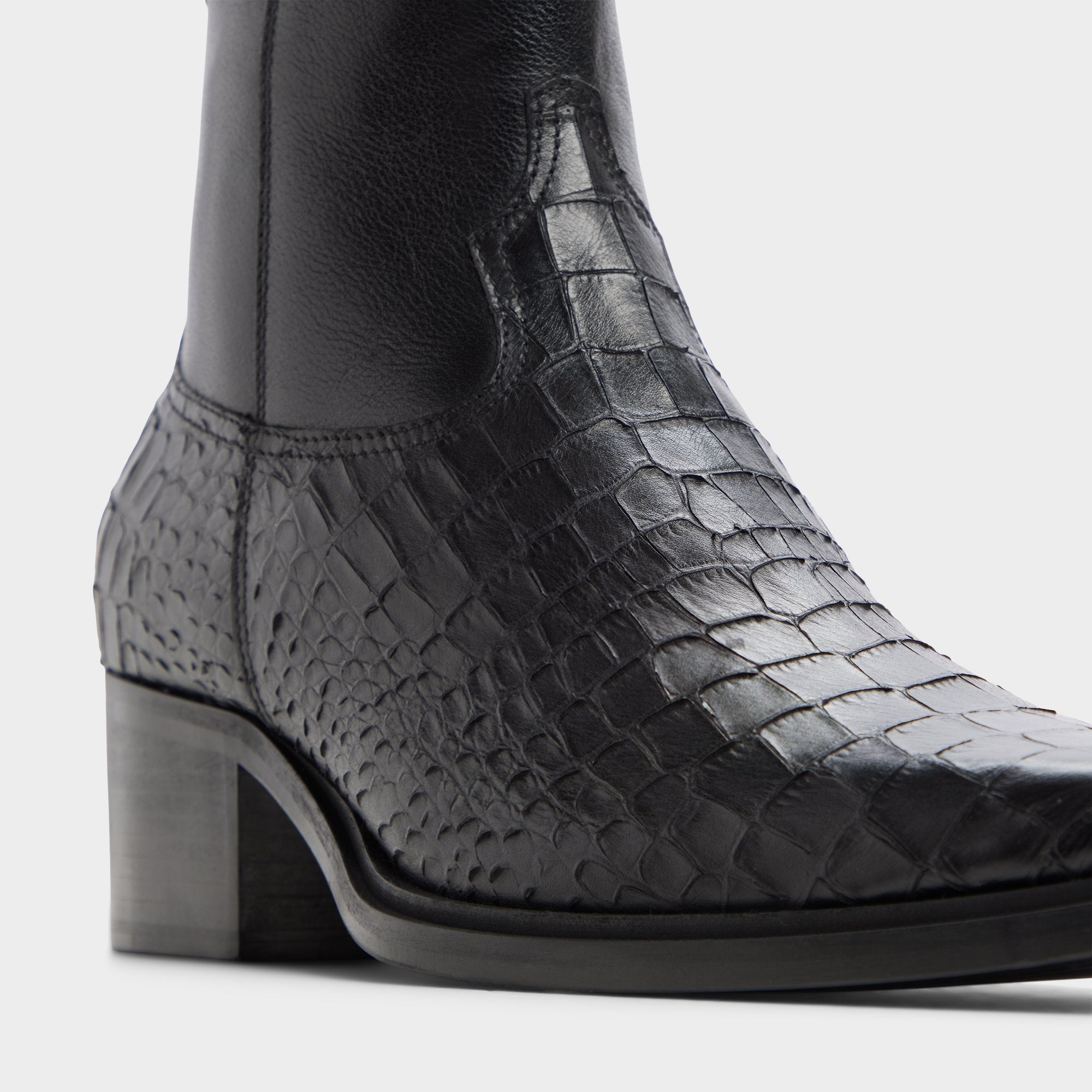 ALDO Bari bottes western cuir noir