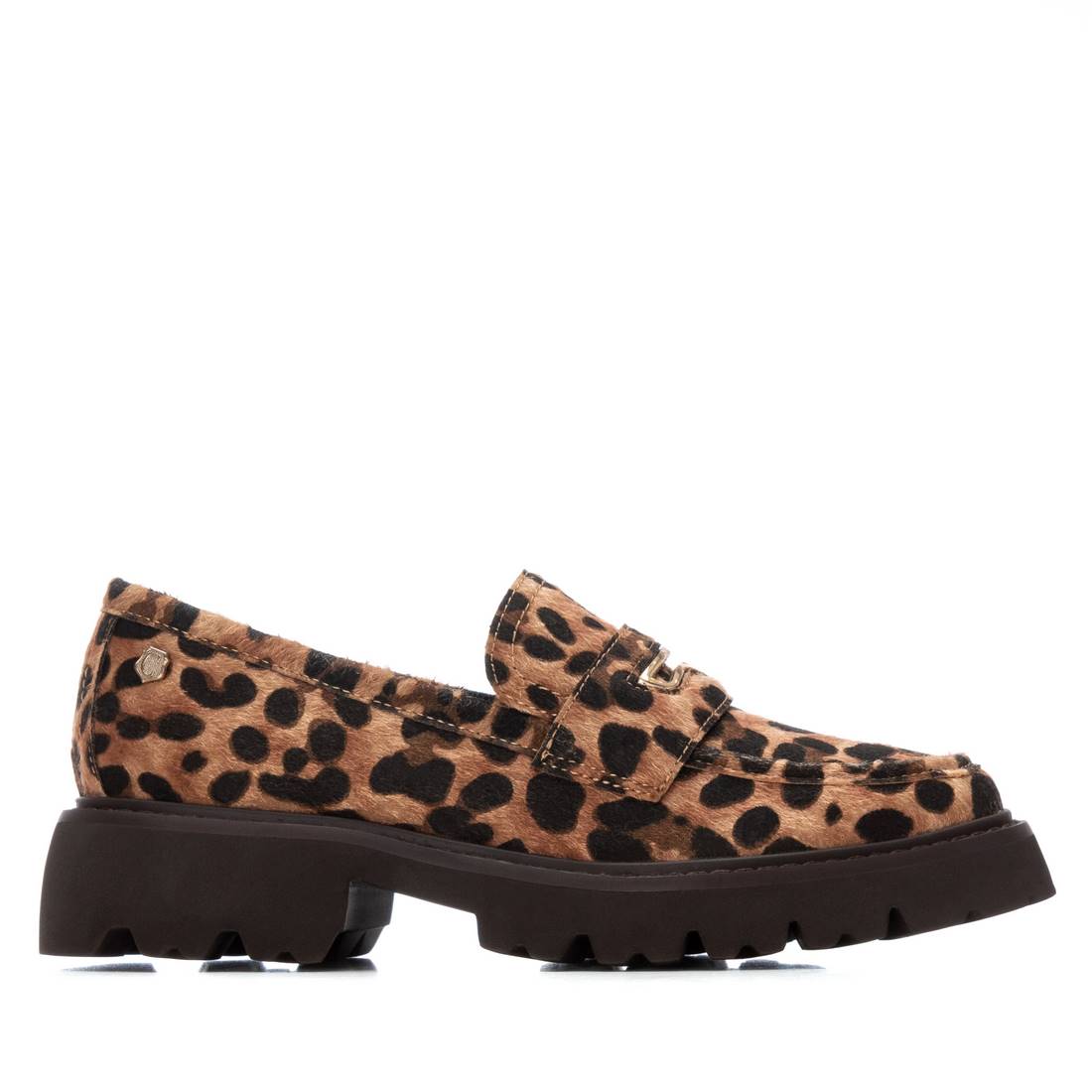 Carmela 16254505 mocassin léopard plat doré