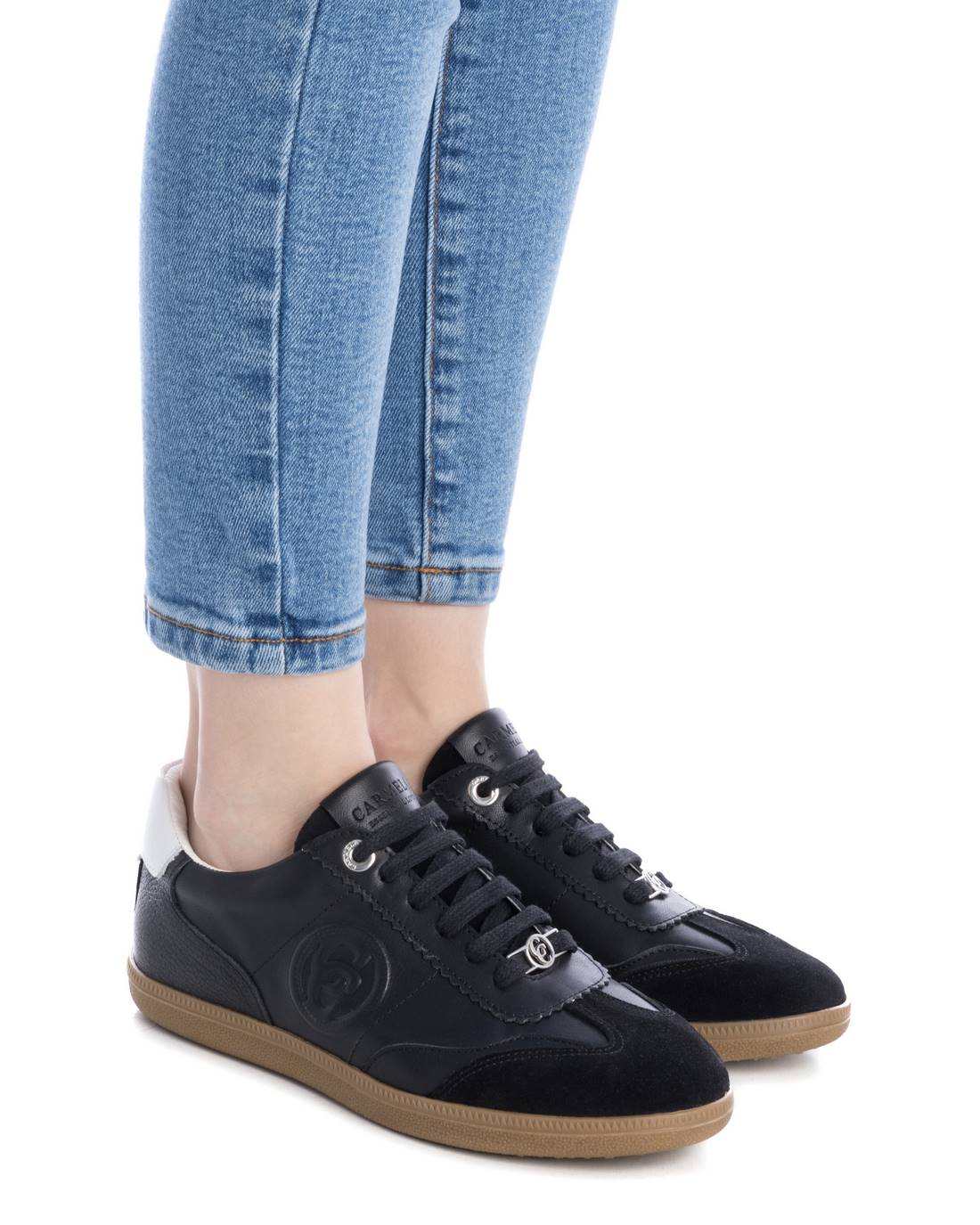Carmela 16206003 chaussure noir cuir à lacets