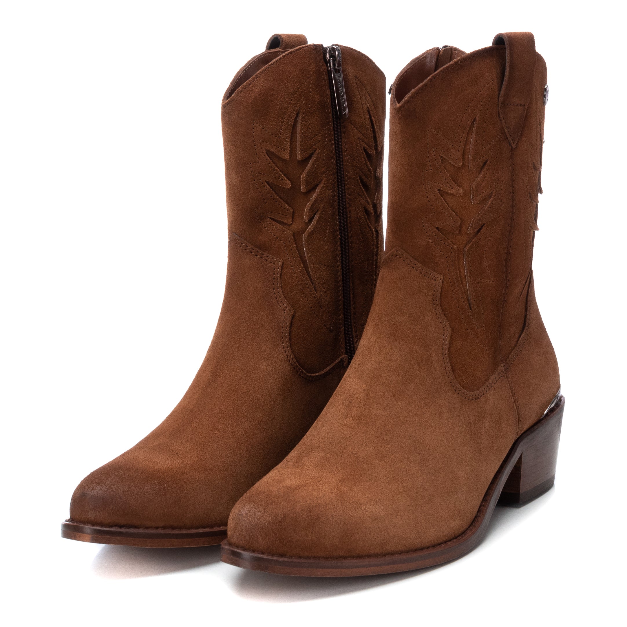 Carmela 16010502 bottine cuir marron talon bas