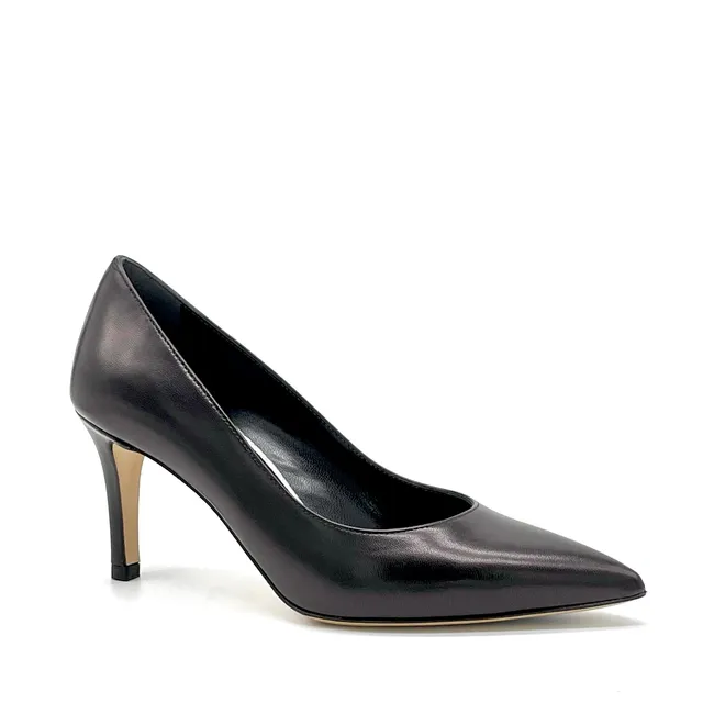 ELATA 55501 escarpin cuir noir talon 7,5 cm