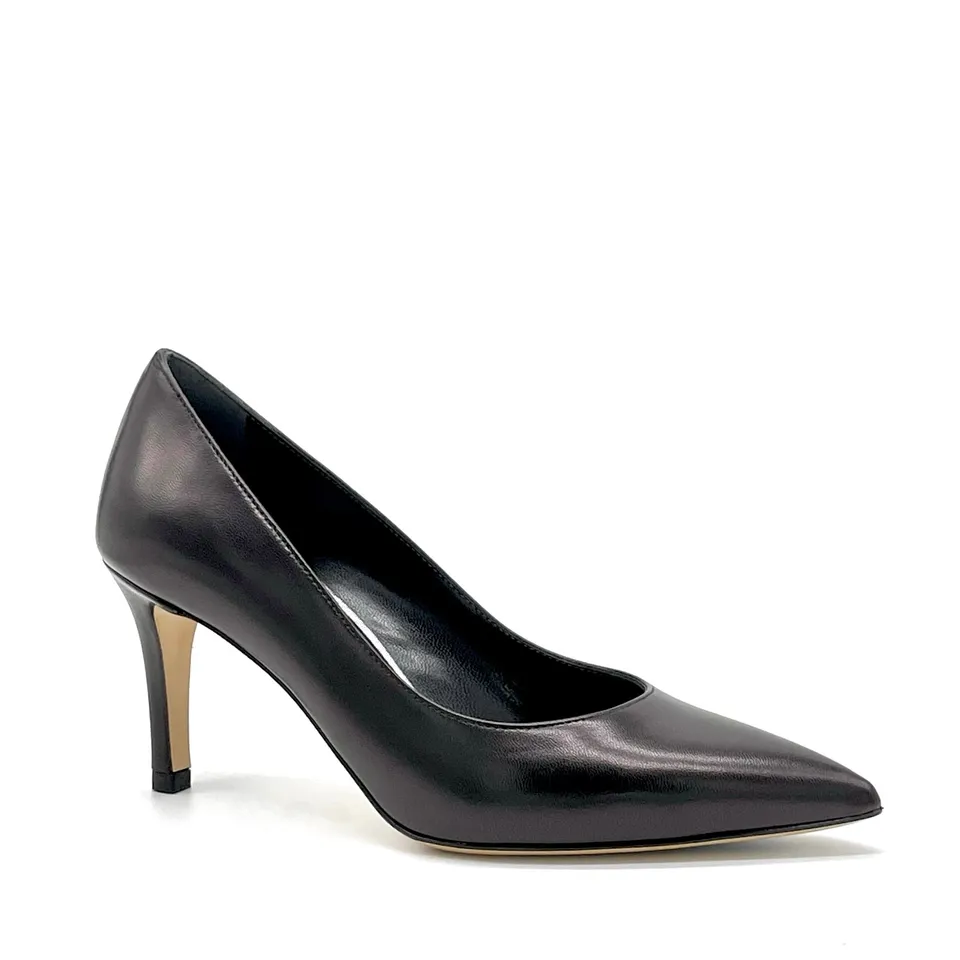 ELATA 55501 escarpin cuir noir talon 7,5 cm