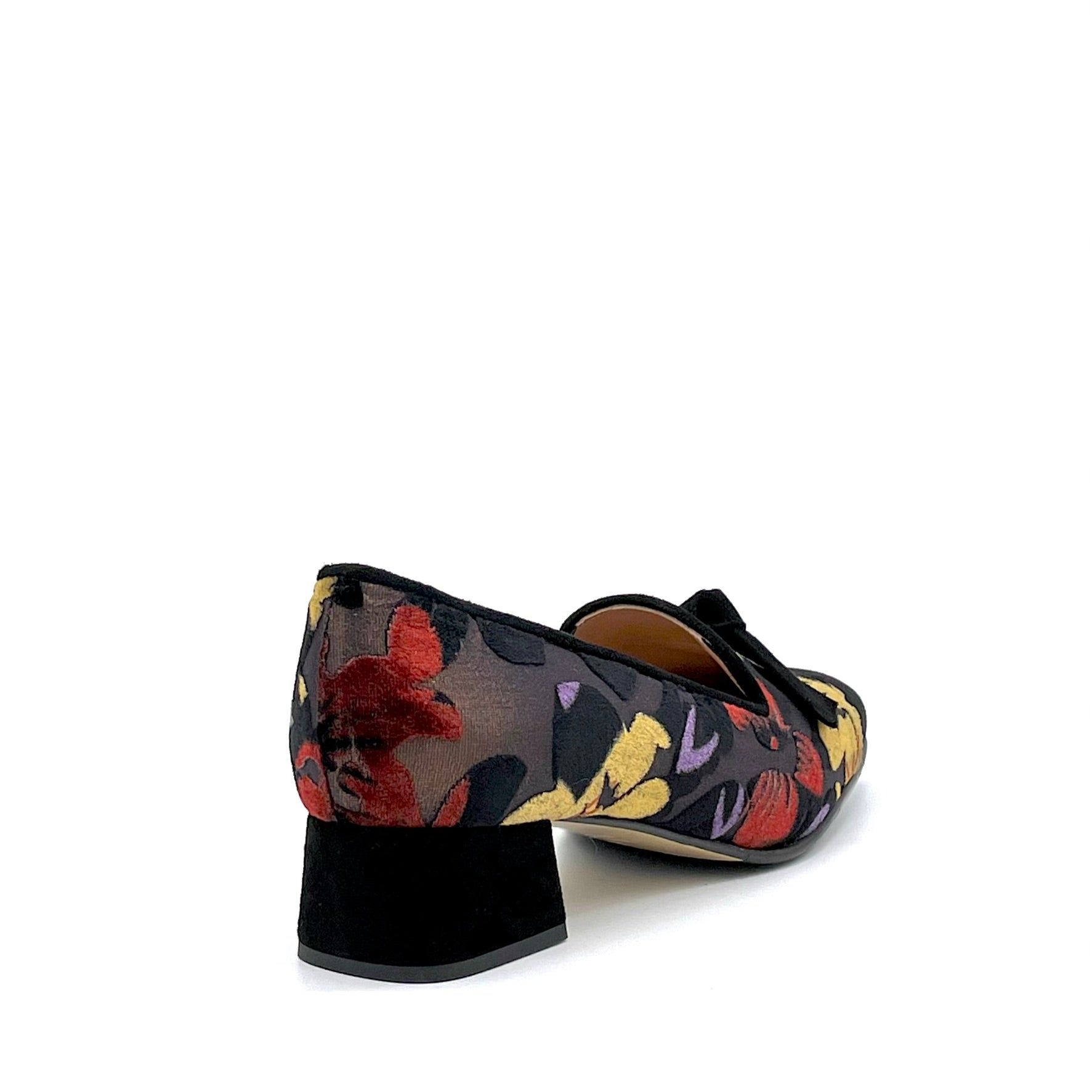 Elata 74709 mocassins noir velours et daim talon 3,5 cm