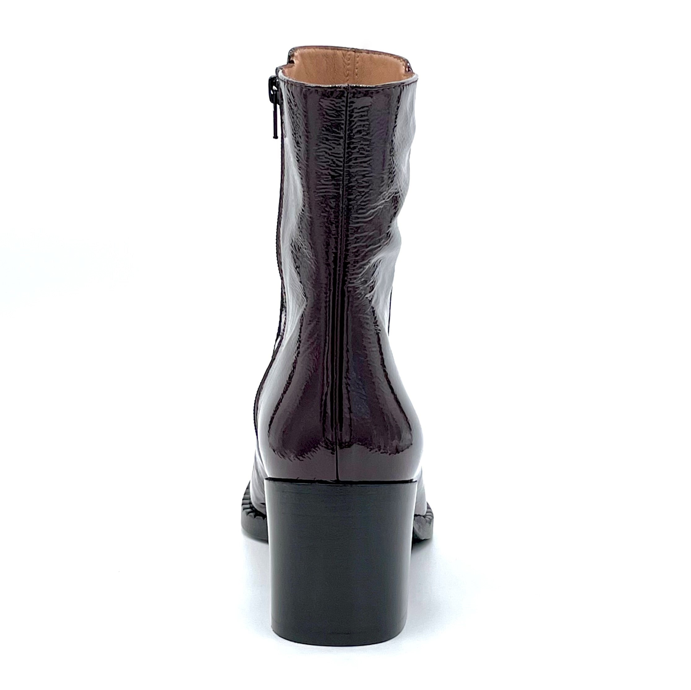 Elata 51504 bottines vernis bordeaux talon 6 cm