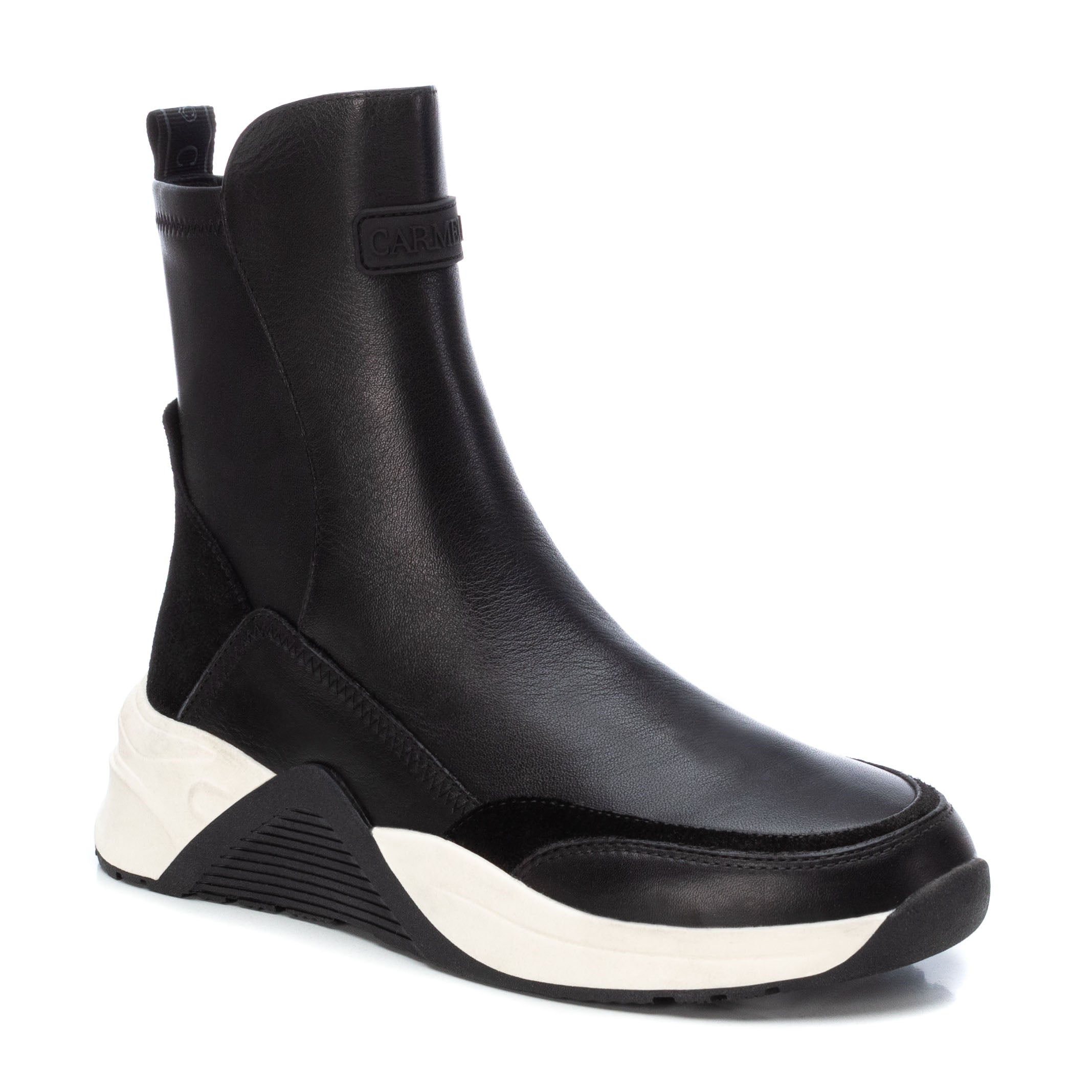 Carmela 16028501 bottine sneaker noire cuir zip