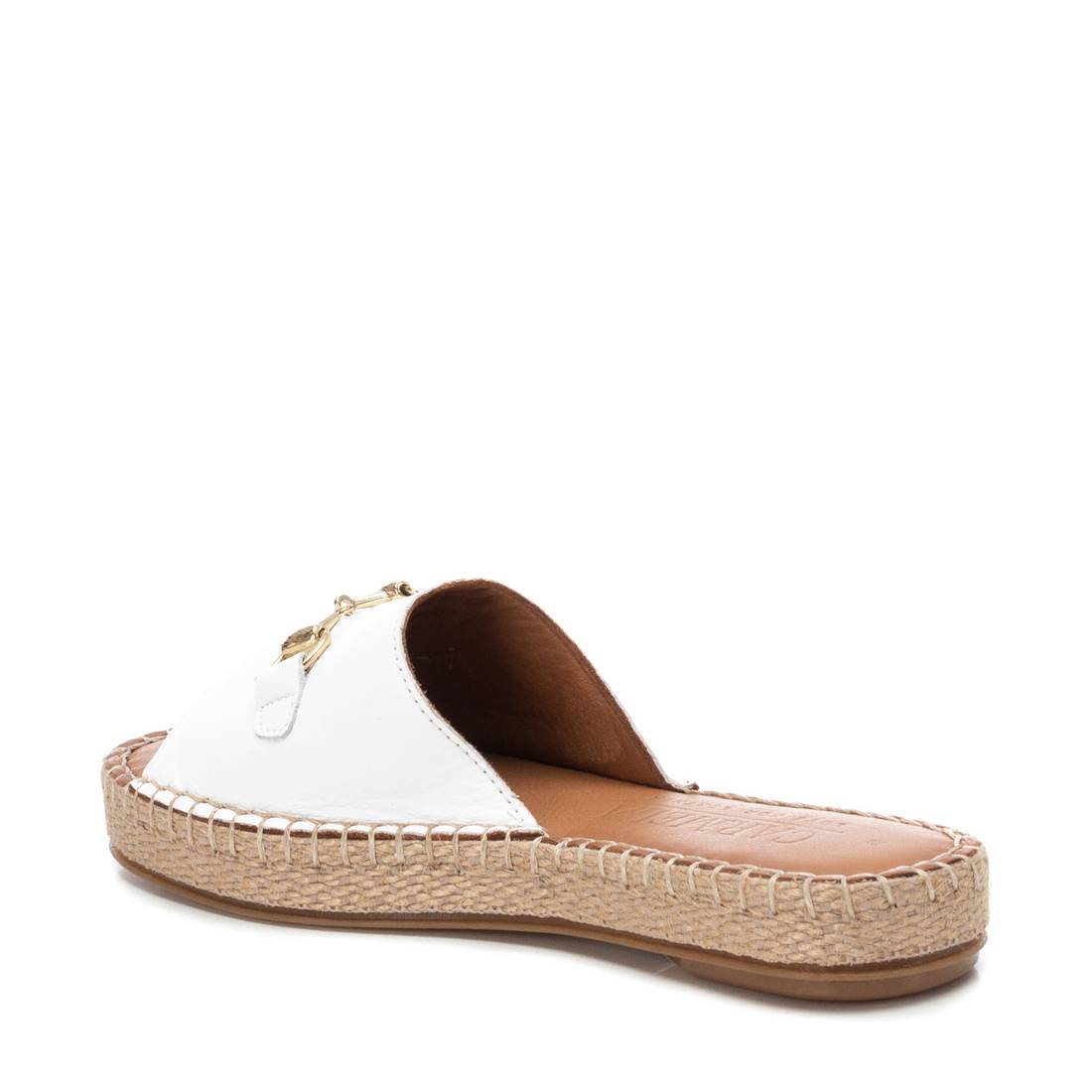 Carmela 16075506 sandale cuir blanche semelle jute