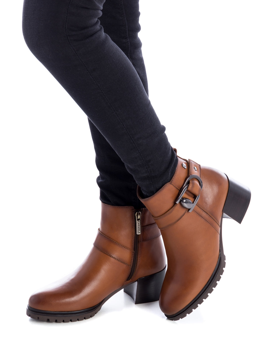 Carmela 16004502 bottines cuir marron talon 6 cm