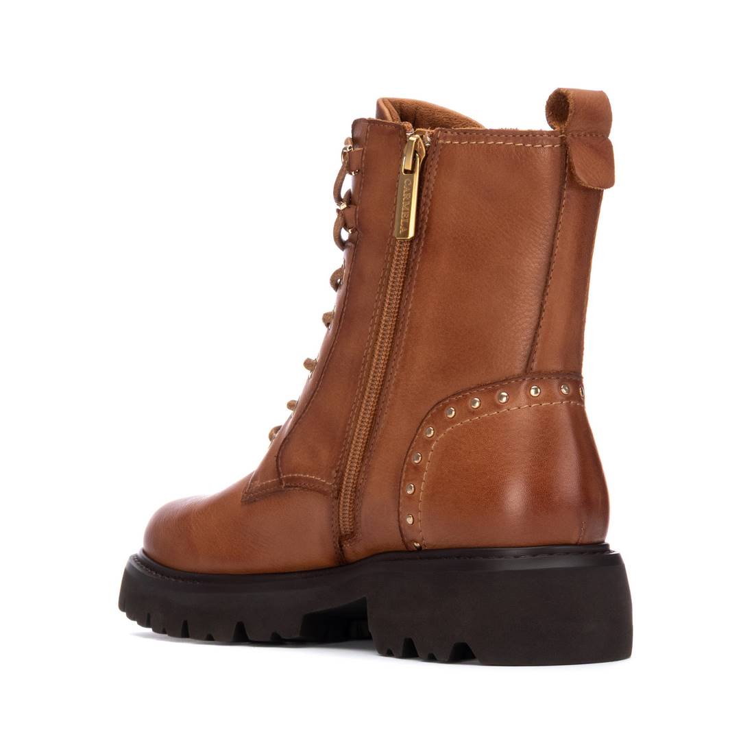 Carmela 16269001 bottine cuir camel talon lacets