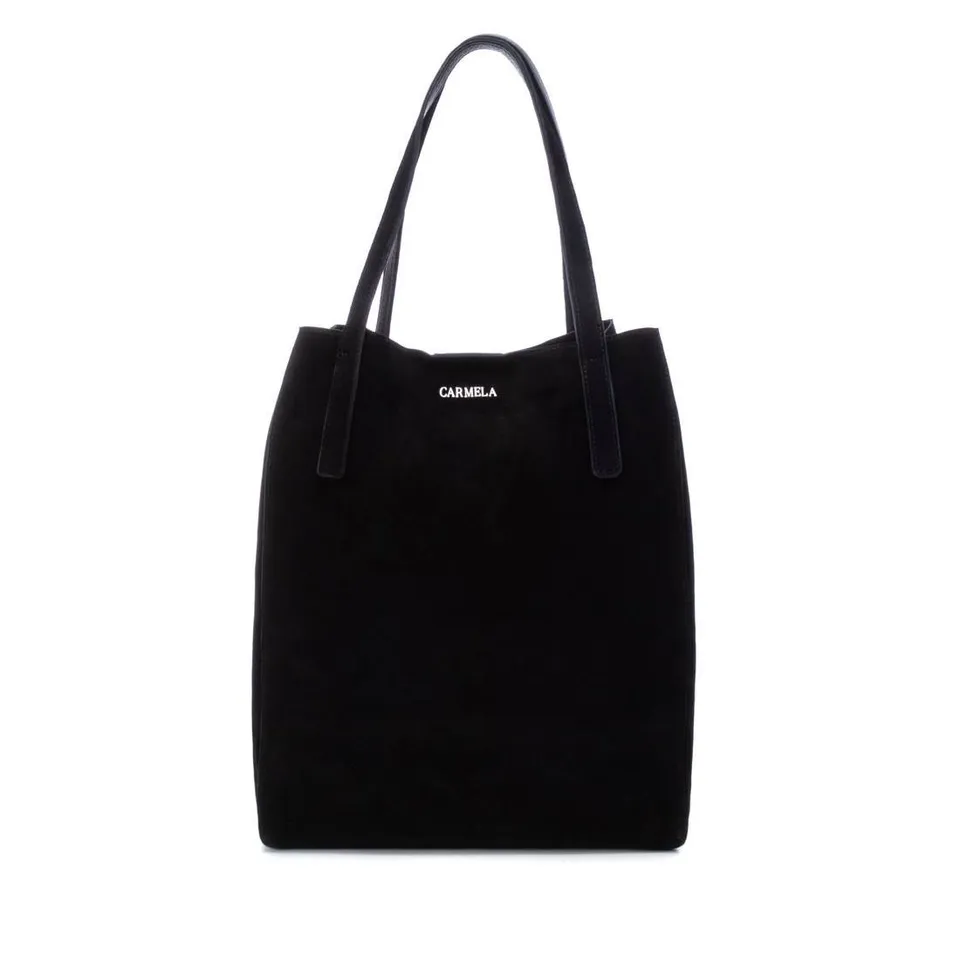 Carmela 186022 18602201 sac shopper suède noir 37 cm