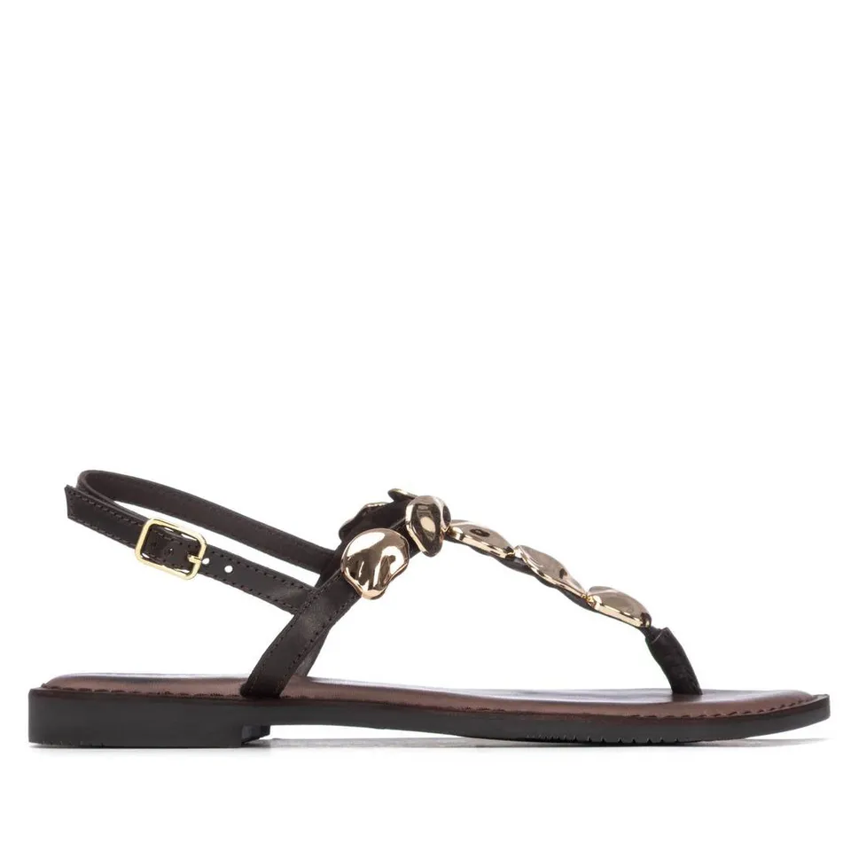 Carmela 16329302 sandales femme marron cuir plat