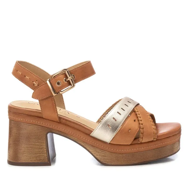 Carmela 16221301 sandales camel cuir talon 7 cm