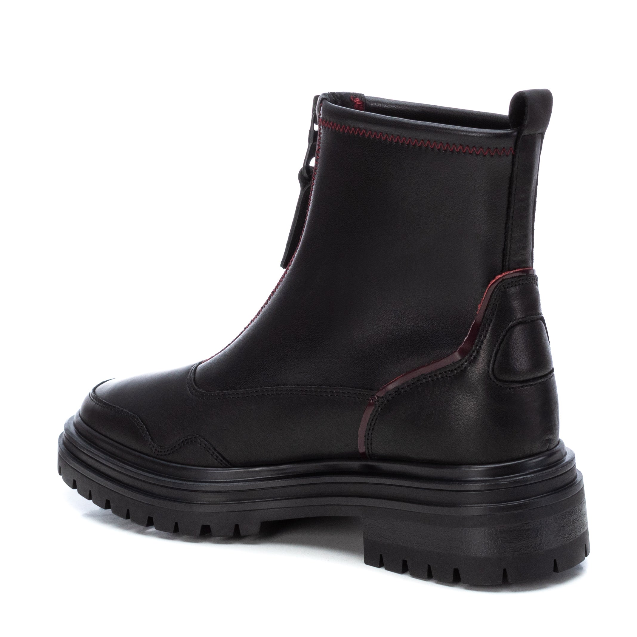 Carmela 16022501 bottine cuir noir plat