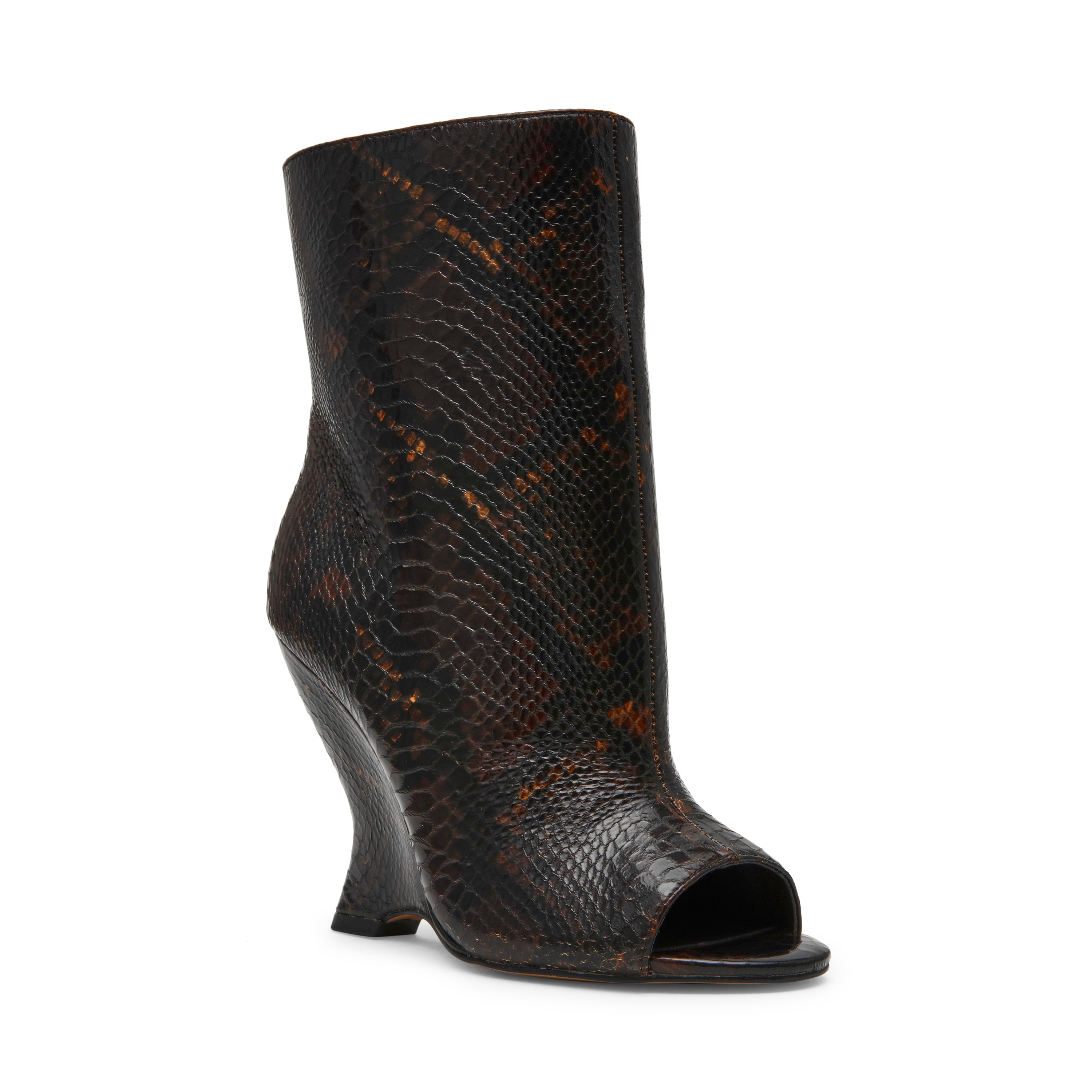 Steve Madden Rylix bottines cuir serpent marron 10 cm