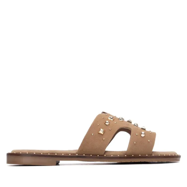 Carmela 16305703 sandale cuir beige cloutée
