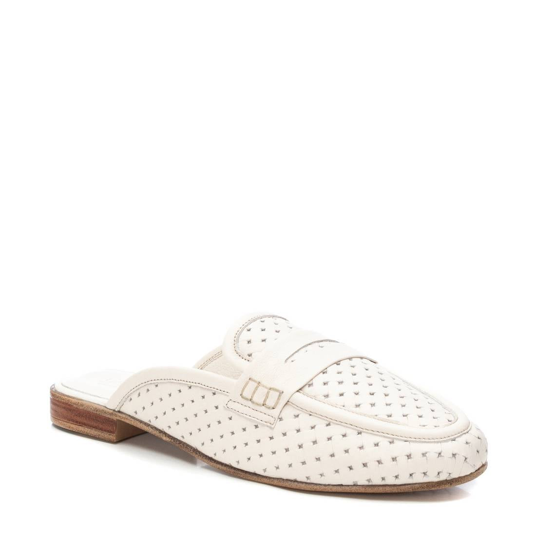 Carmela 16155903 mule cuir blanc tressé