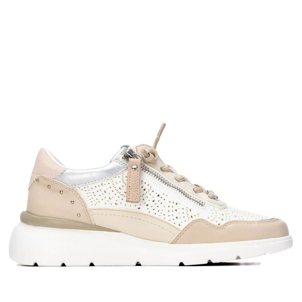 Carmela 16309606 sneakers cuir compensées beige