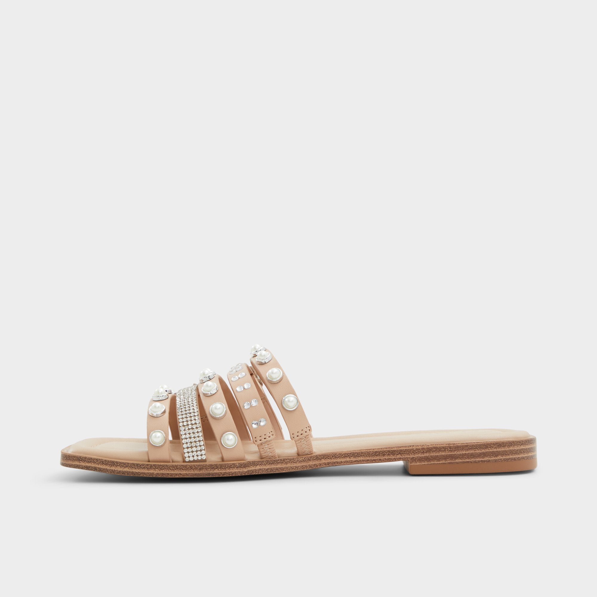 ALDO Pearlyne mules beiges à perles boucle