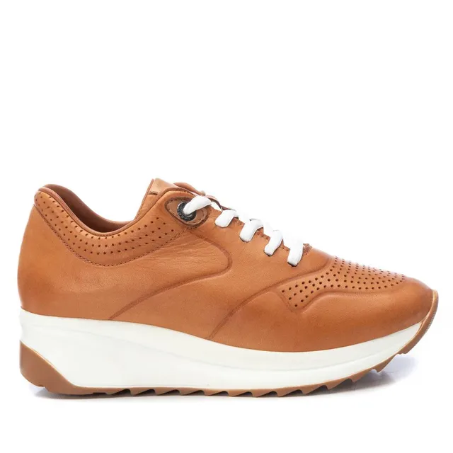 Carmela 16079801 baskets femme marron cuir à lacets