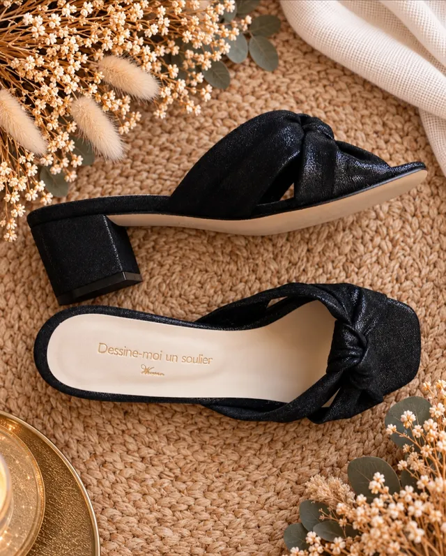 Dessine Moi Un Soulier Suzanne sandale irisé noir 39