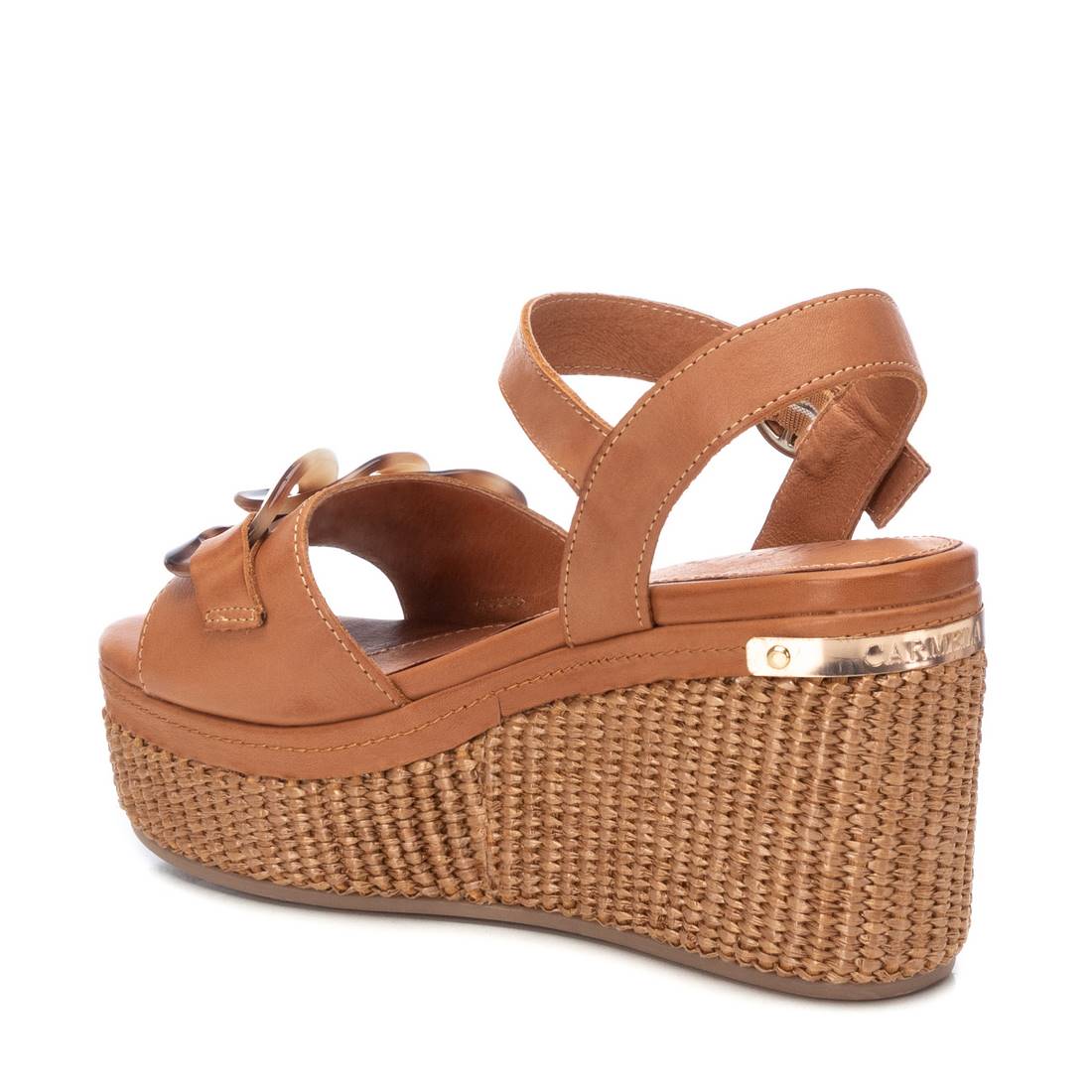 Carmela 16072401 sandales cuir marron compensées 9 cm