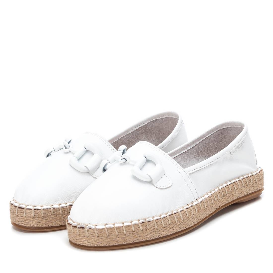 Carmela 16050605 espadrille cuir blanc semelle jute