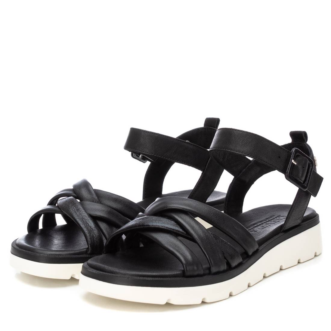 Carmela 16155704 sandales cuir noir multi-brides