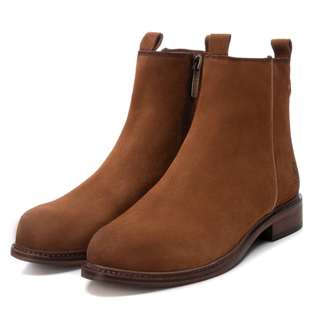 Carmela 16093003 bottine cuir marron talon plat