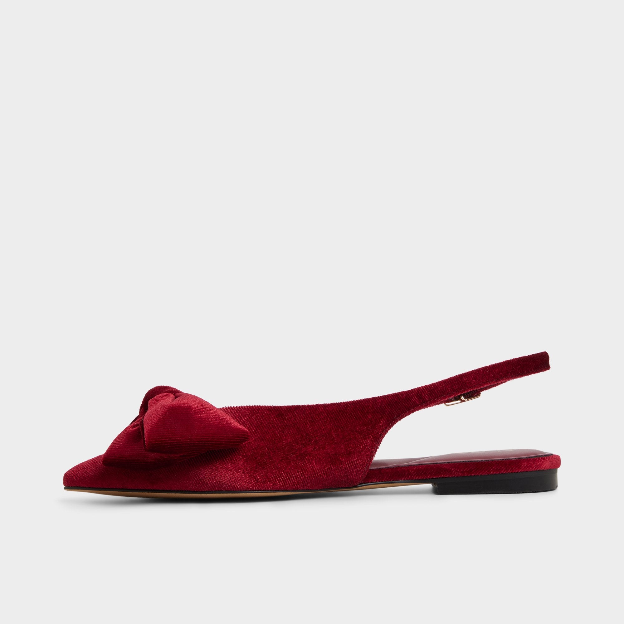 ALDO Festive ballerines rouge velours nœud