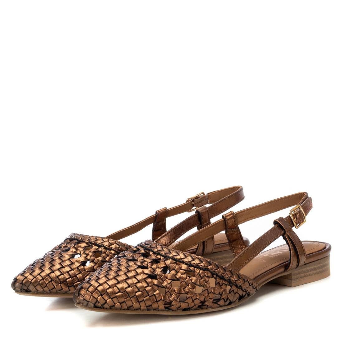 Carmela 16241202 ballerines bronze cuir bride cheville