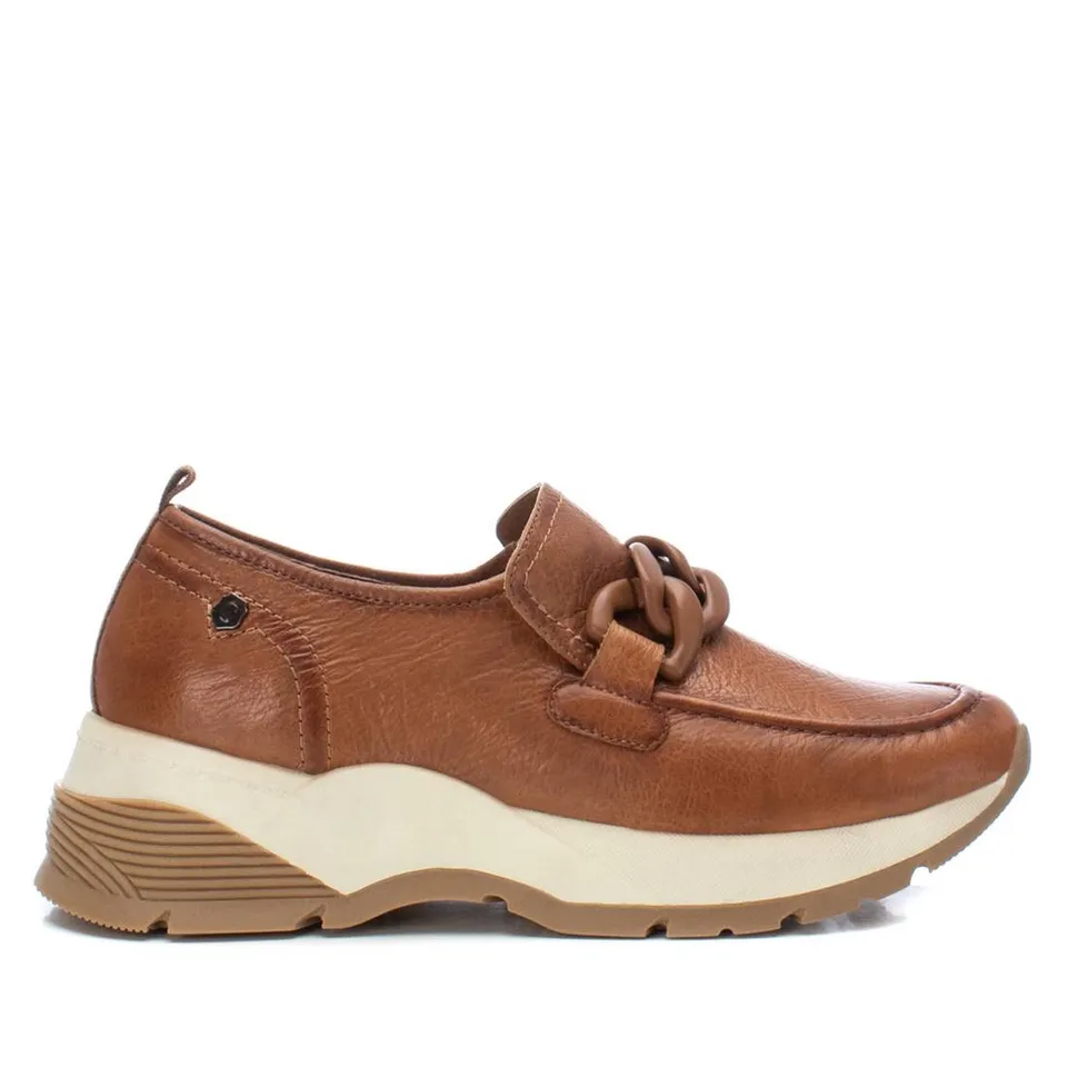 Carmela 16118303 mocassin femme cuir marron chaîne