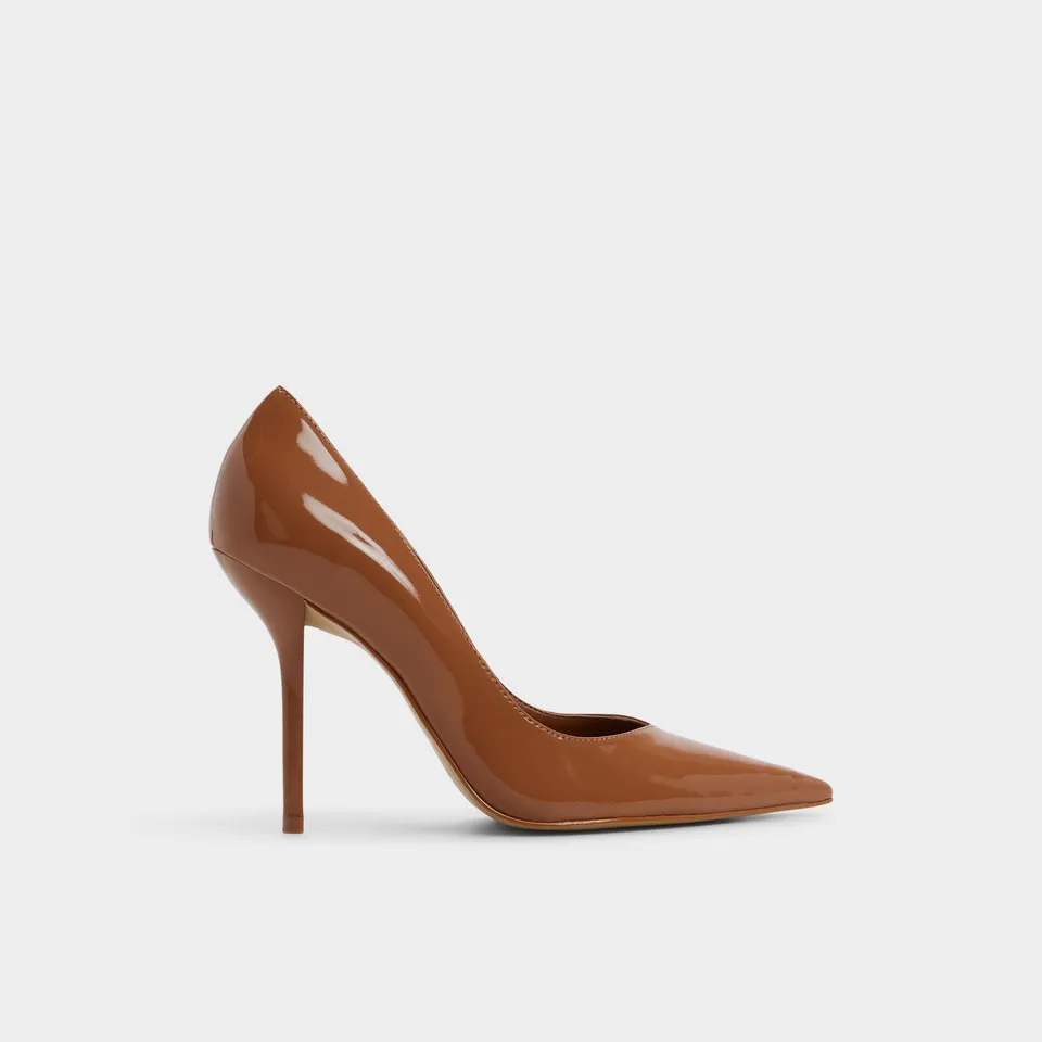 ALDO Emelie escarpins vernis marron brillant