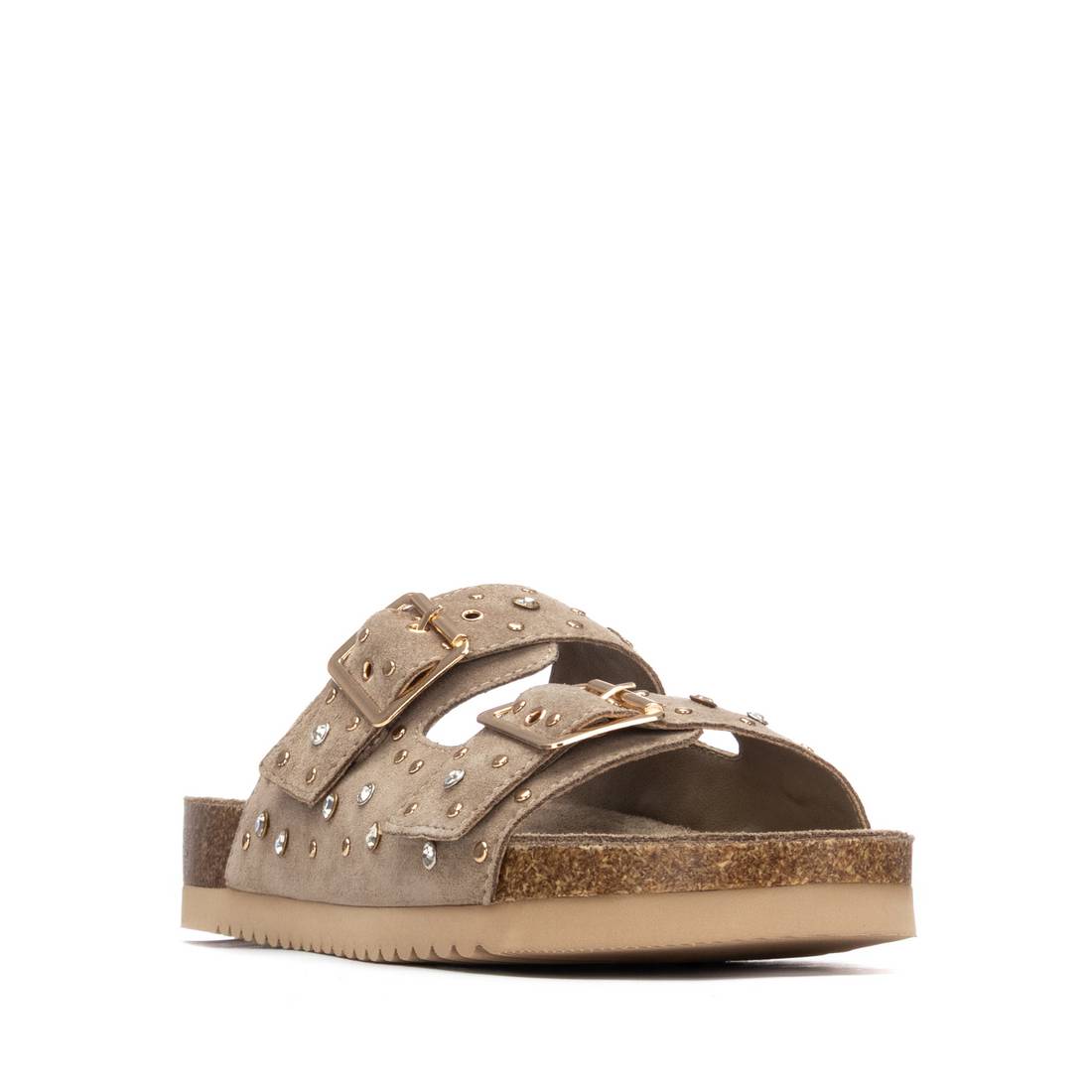 Carmela 16328202 sandales plates taupe cuir