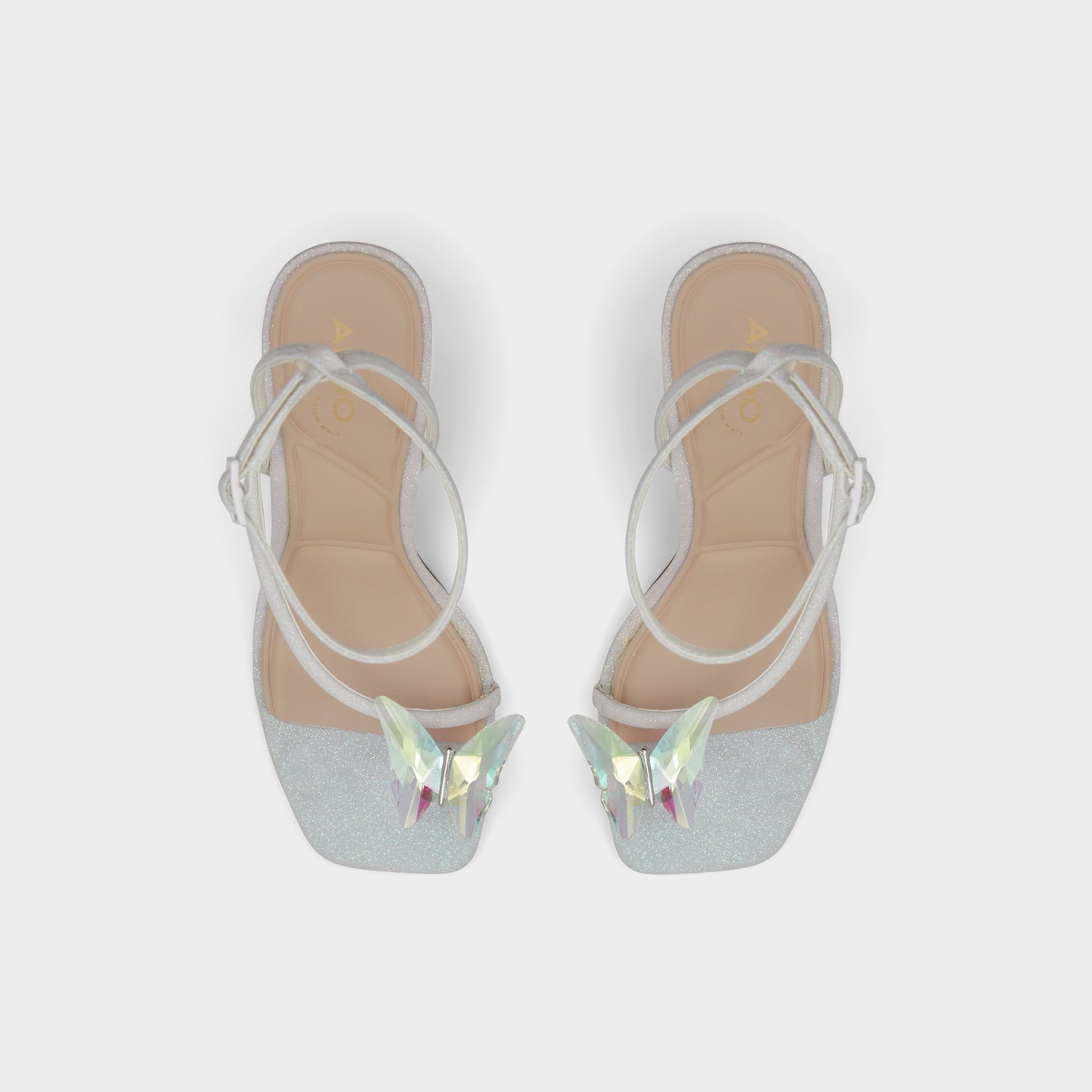 ALDO Pepela sandales talon bloc blanc papillon