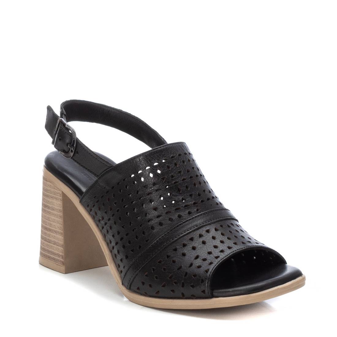 Carmela 16065104 sandale cuir noir talon 9 cm