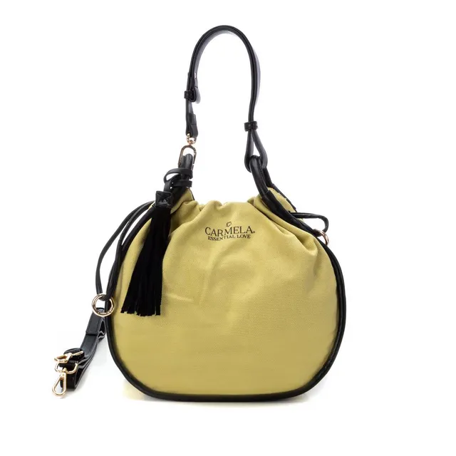 Carmela 18609605 sac epaule jaune textile ete