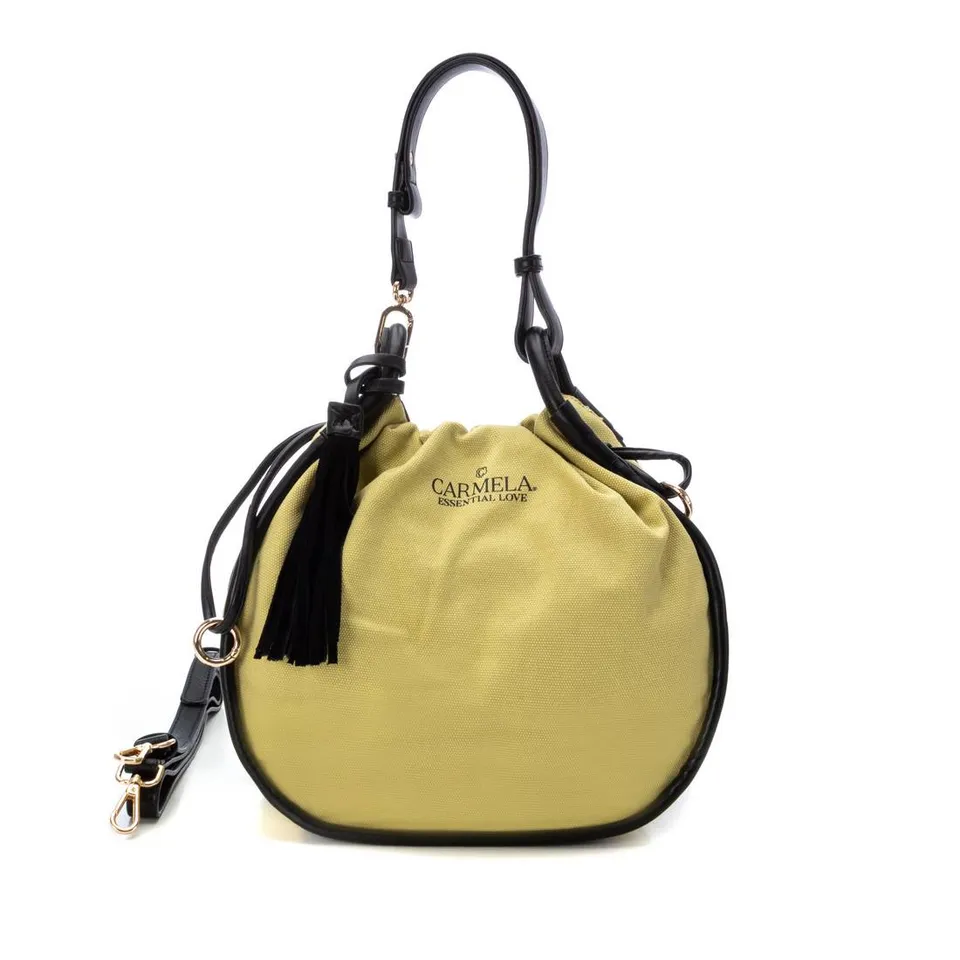 Carmela 18609605 sac epaule jaune textile ete