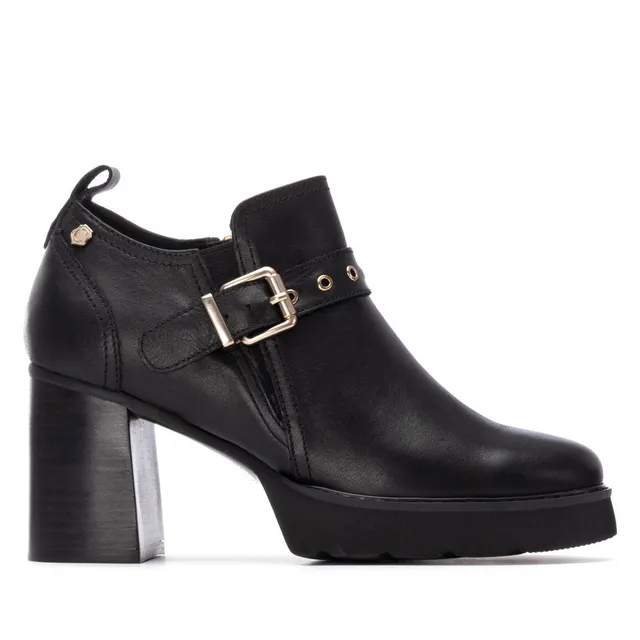 Carmela 16270401 chaussures talon noir cuir zip