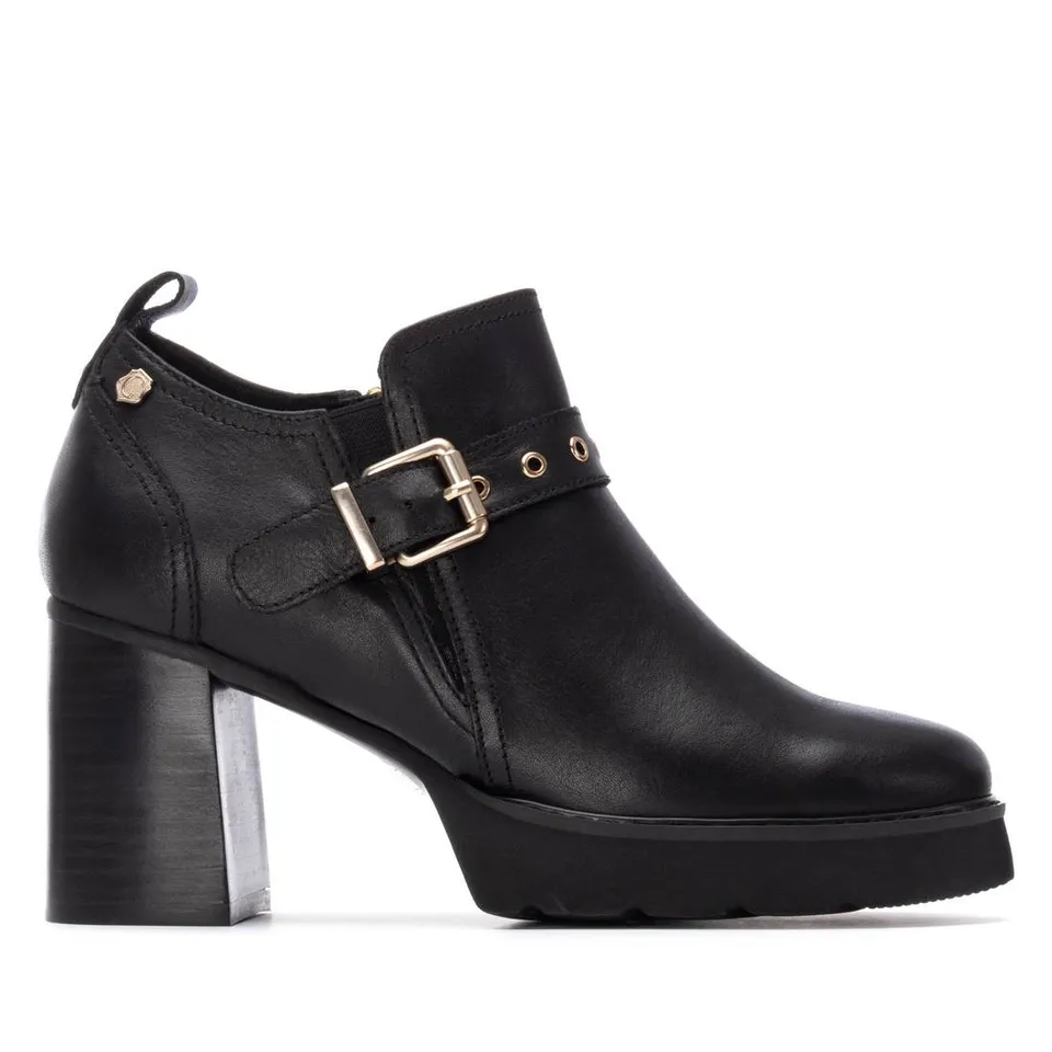 Carmela 16270401 chaussures talon noir cuir zip