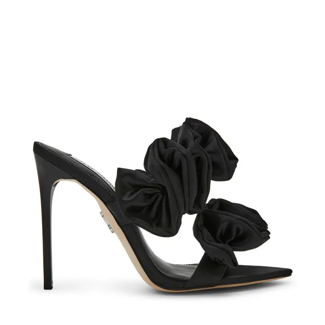 Steve Madden Aalina sandales satin noir talon 10 cm